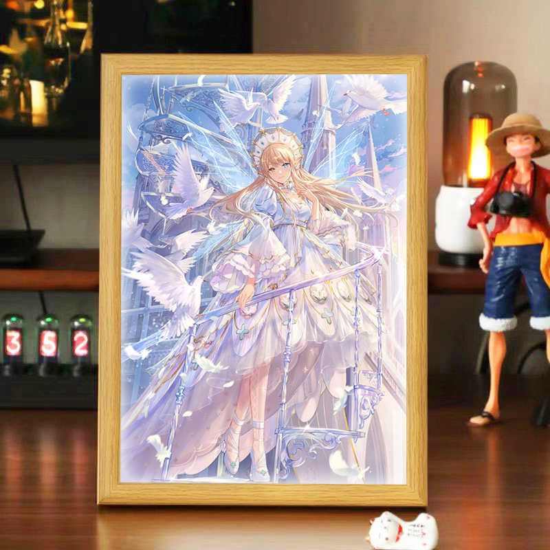 闪耀暖暖莉莉斯周边镜子灯光画二次元美少女音响小夜灯发光礼物画图片