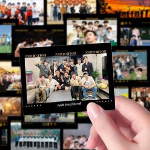 160张新款古早风十个勤天群像拍立得贴纸高颜值种地吧周边贴画diy