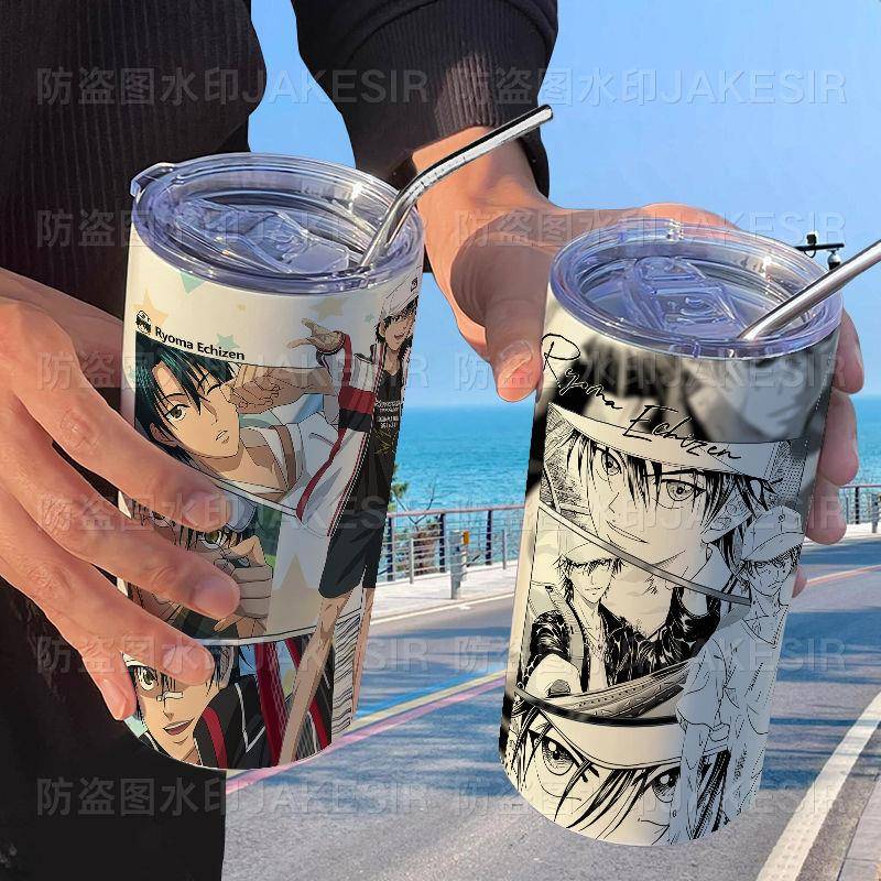 网球王子越前龙马咖啡网红高颜值不锈钢保温杯办公室吸管随行水杯