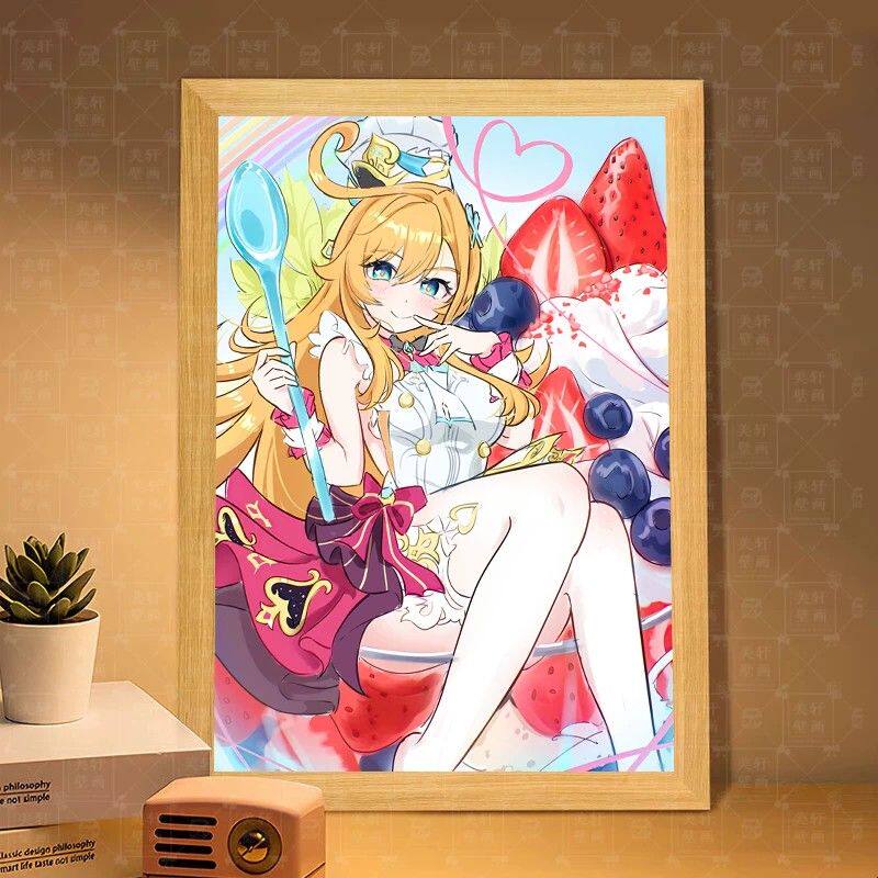 圆肾爱可菲周边灯光画手办蓝牙音箱音响摆件镜子吧唧立牌小夜灯