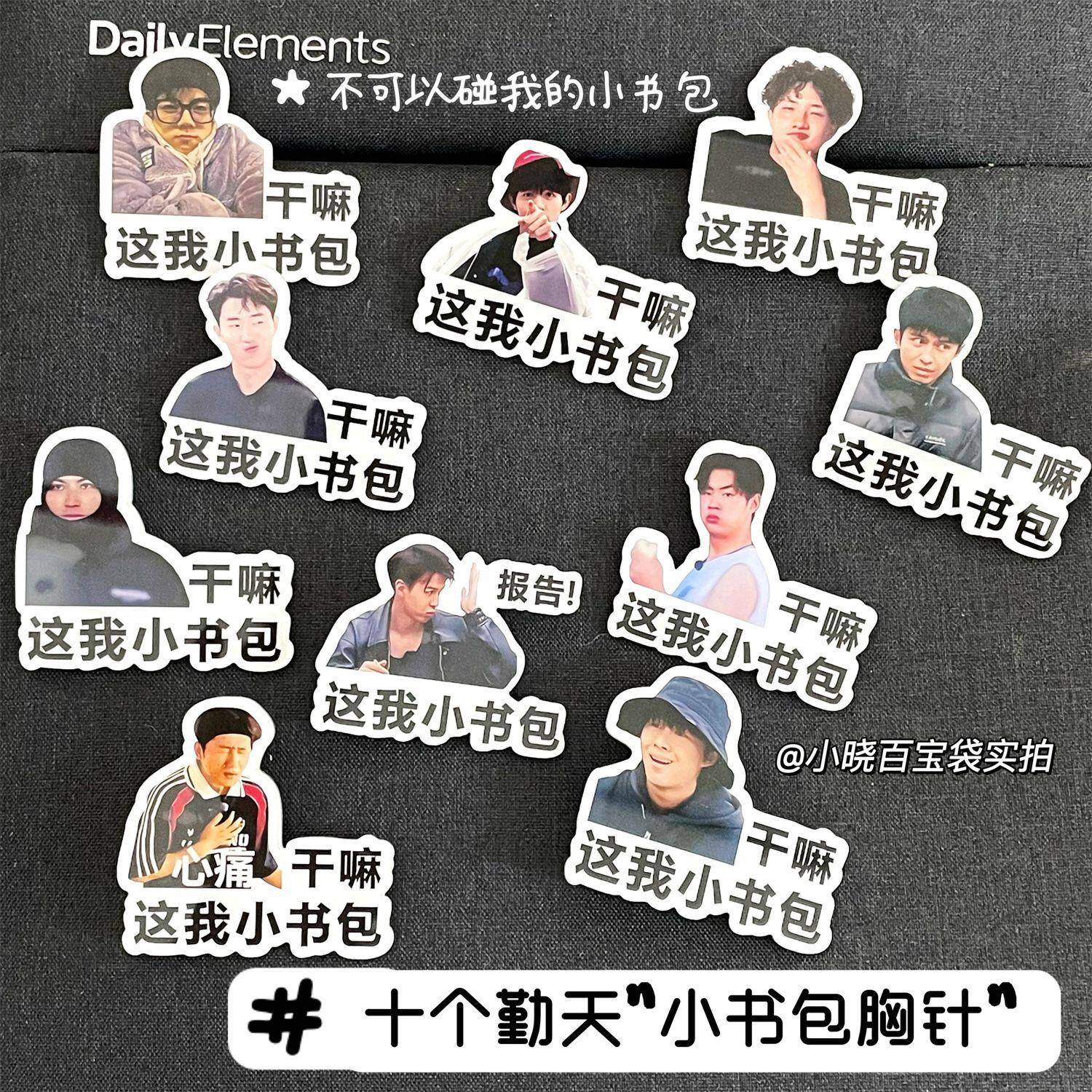 十个勤天周边书包行李牌徽章种地吧赵一博赵小童李昊明星胸针挂件