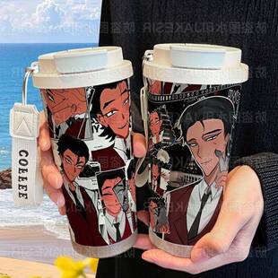 人天神Nulla周边保温杯316不锈钢大容量吸管水杯车载咖啡杯男女