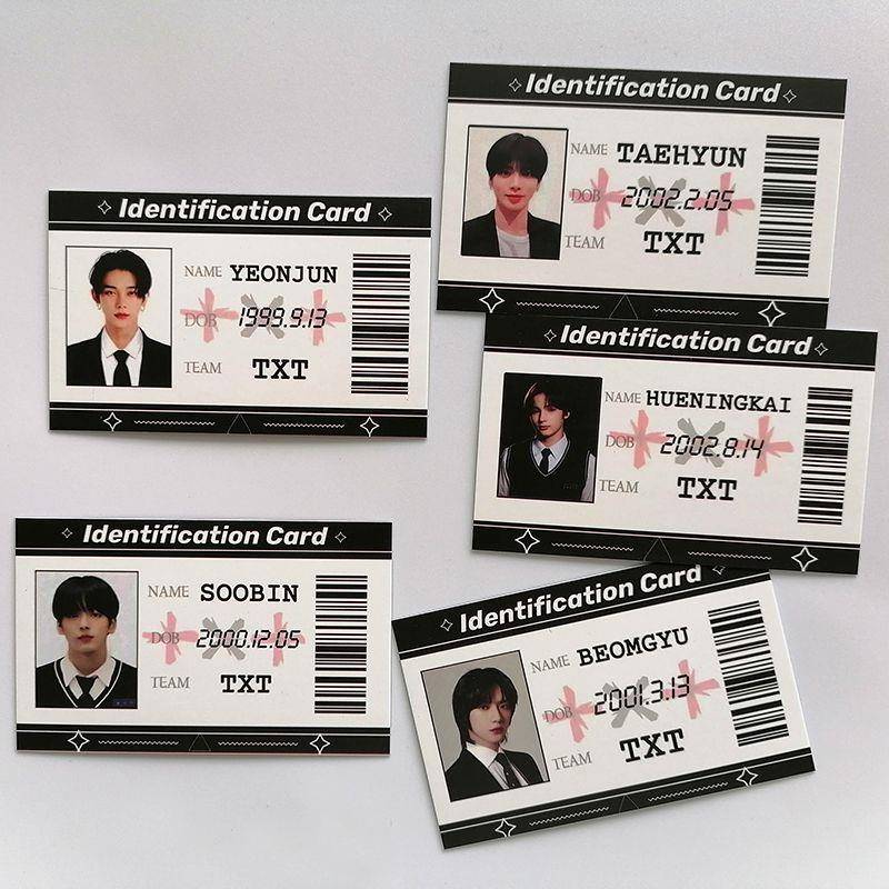 -韩团 TXT同款小卡 明信片 崔秀彬 崔然竣 粉丝收藏卡 明星周边