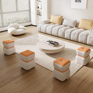 意式轻奢化妆凳简约主卧室网红梳妆台小椅子设计师客厅矮凳梳妆凳