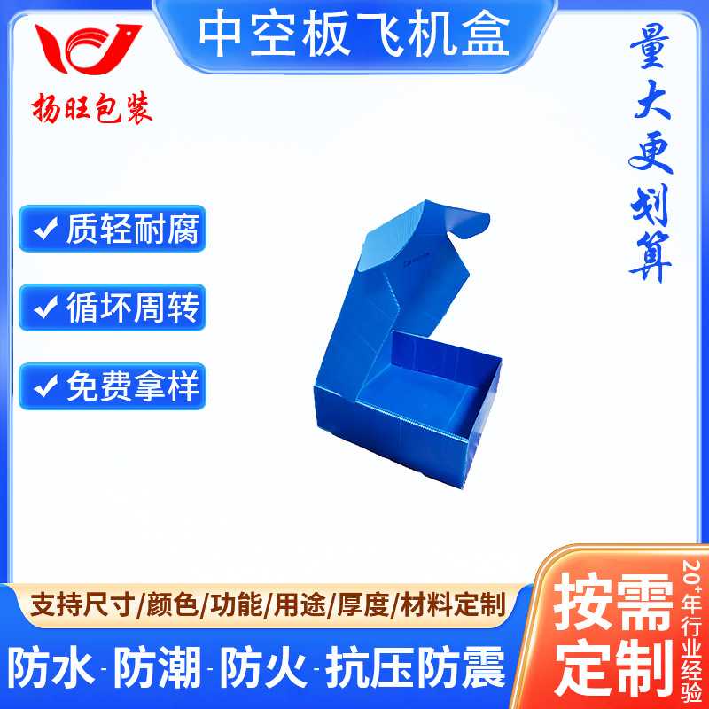中空板飞机盒pp塑料翻盖盒防水折叠盒定制包装盒防碰撞防潮收纳盒图片