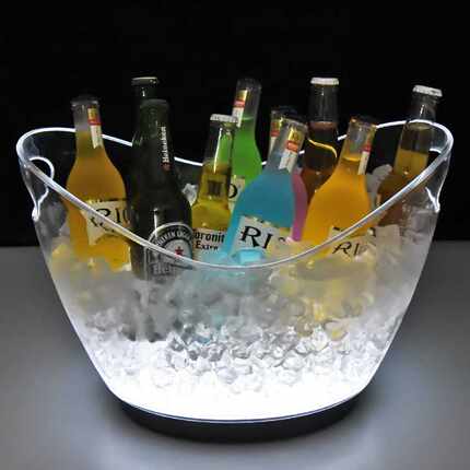 大容量冰桶发光冰桶酒吧酒具LED冰桶12L颜色可多与LOGO厂家直销