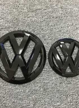 适用大众老款CC改装汽车标志08-12/13-18款前后尾标黑色机盖中网