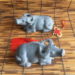 石牛摆件石雕青石卧牛一对生肖牛水牛黄牛斗牛天然石材雕刻石头牛