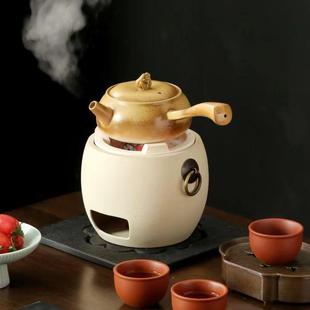 泥炉烧烤炉家用烧烤架户外炭炉陶土煮茶壶 围炉煮茶炭炉茶壶日式