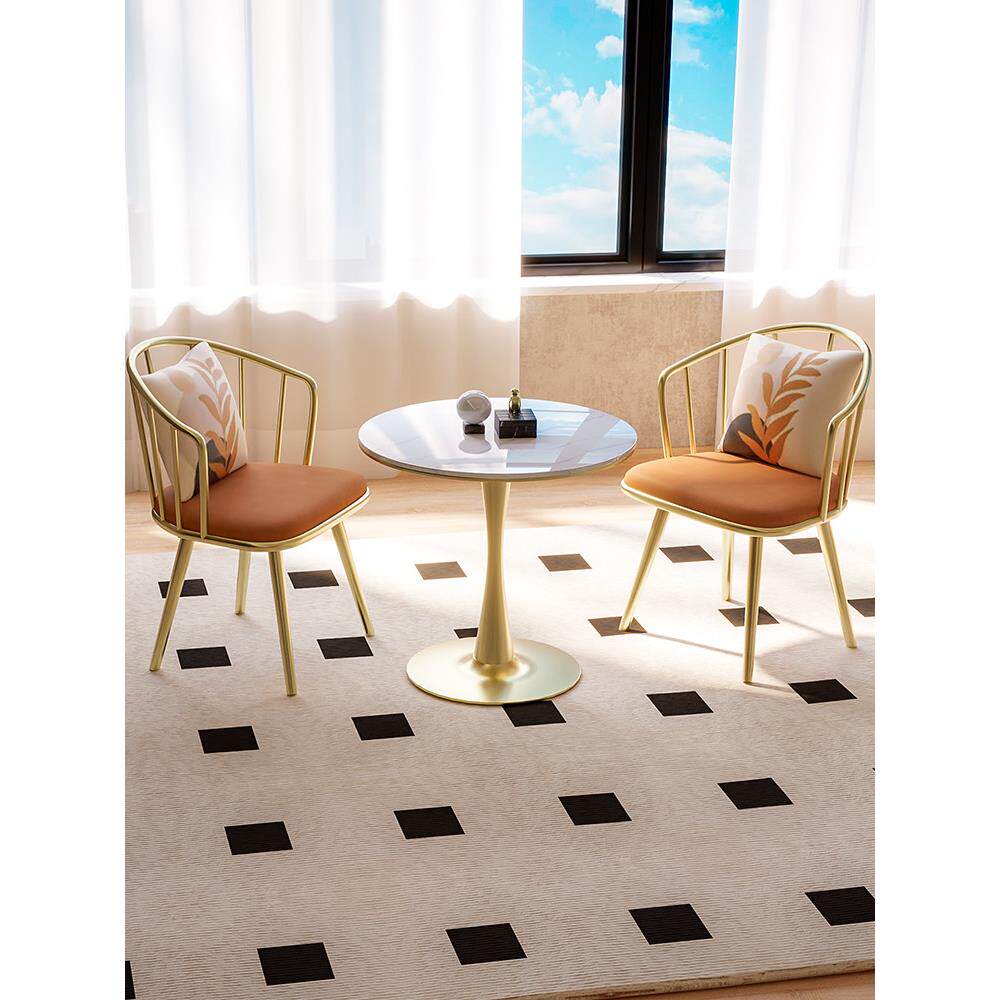 轻奢洽谈桌椅组合简约个性休闲售楼处接待会客休息区北欧阳台桌椅