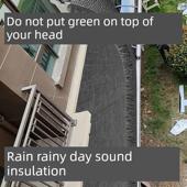 灰色草坪雨棚消声垫消声防滴隔音棉铁雨棚屋顶阳台防雨阻燃剂