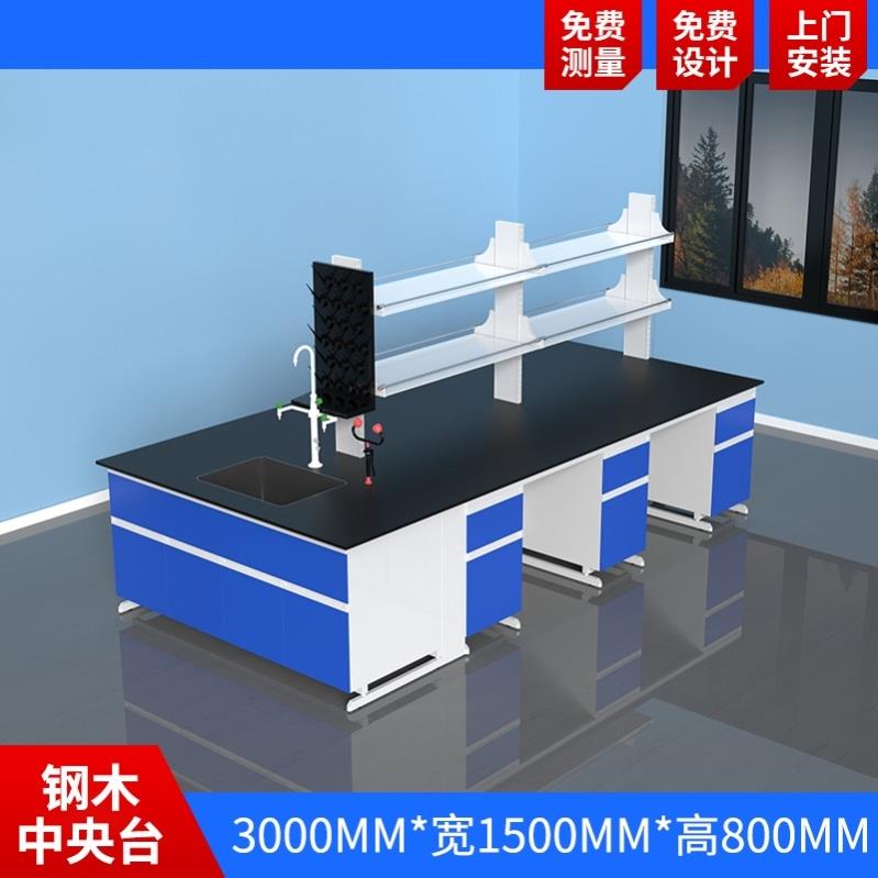 通风橱柜操作台化验室工厂直销试验台防腐钢木中央台物理实验台