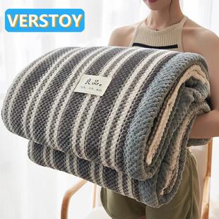 挪威豆豆珊瑚绒毛毯被子午休盖毯小空调毯午睡沙发毯办公室毯子