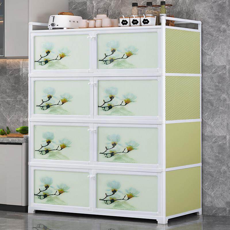 厨房置物架落地多层双开门多功能餐边柜家用碗橱柜收纳柜子储物柜,厨房/烹饪用具,厨房置物架/置物柜/角架,淘宝优惠券,粉丝福利购,淘宝优惠卷