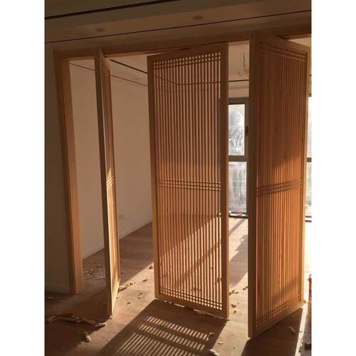 中式旋转门实木屏风镂空隔断入口花格古色古香门窗原木格栅榫卯可
