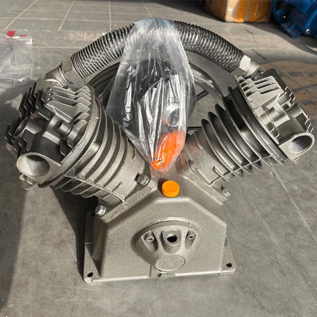 捷豹款式三缸空气压缩机活塞式空压机机头总成打气泵头配件0.25 1