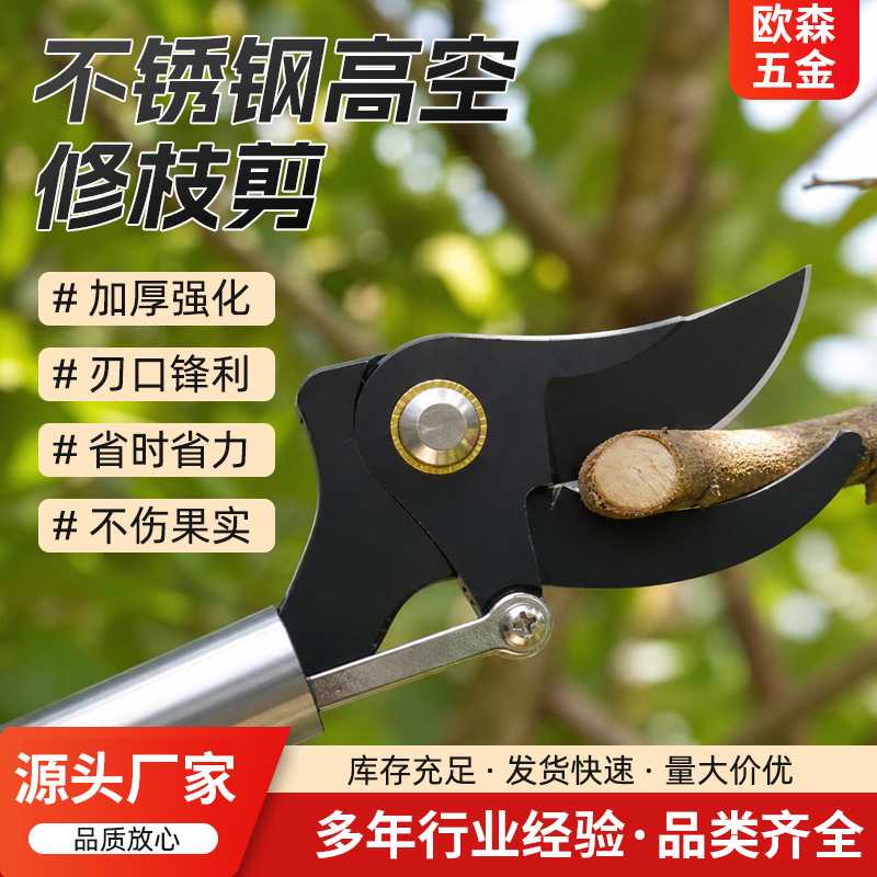 不锈钢高空修枝剪专用于龙眼柿子