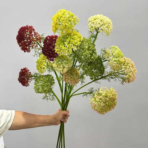 仿真蕾丝葱球花高档假花摆件家居