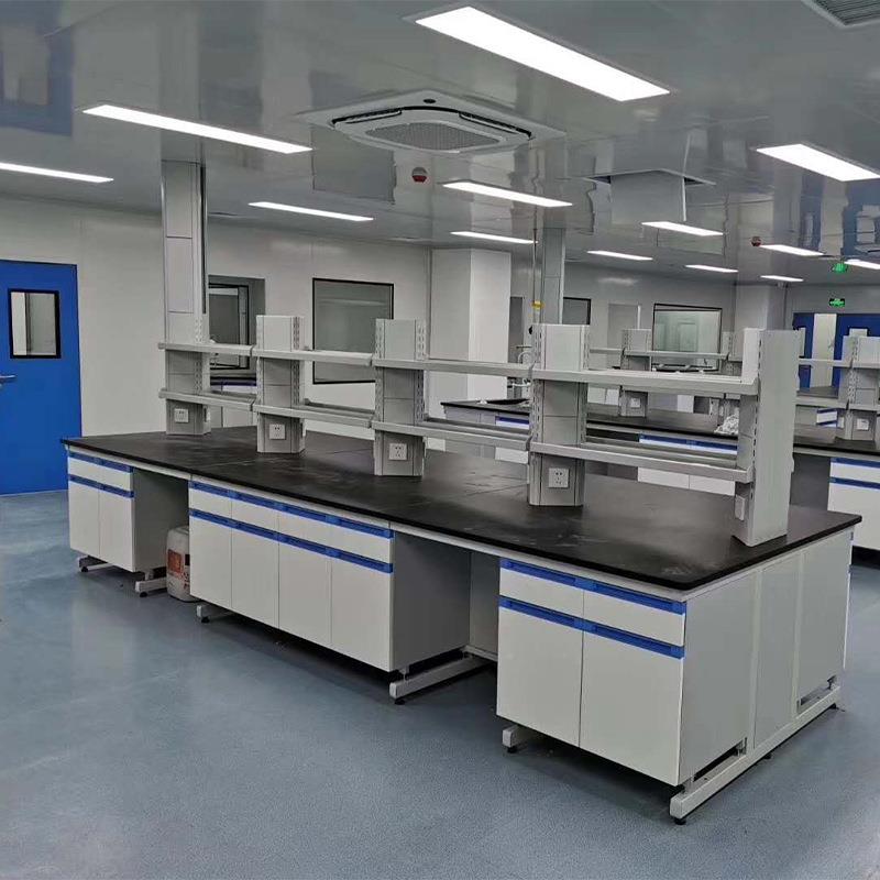 厂ST--GM02家直销全钢边台钢木操作台p央实中验台全木化验p室木中