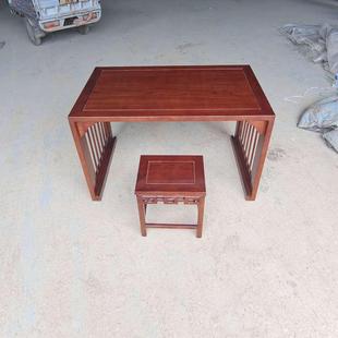 新中式简约书法桌学生课桌椅培训桌辅导班实木国学桌书法练习桌子