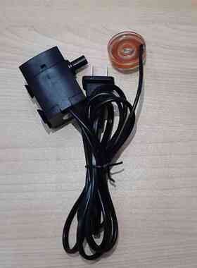 工艺品喷泉鱼池配件2W2.5W3W5W静音耐用水泵循环12彩灯雾化加湿器