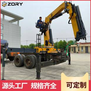 25吨液压伸缩吊车载式 折臂吊机随车吊起重机12 伸缩起重吊机出口