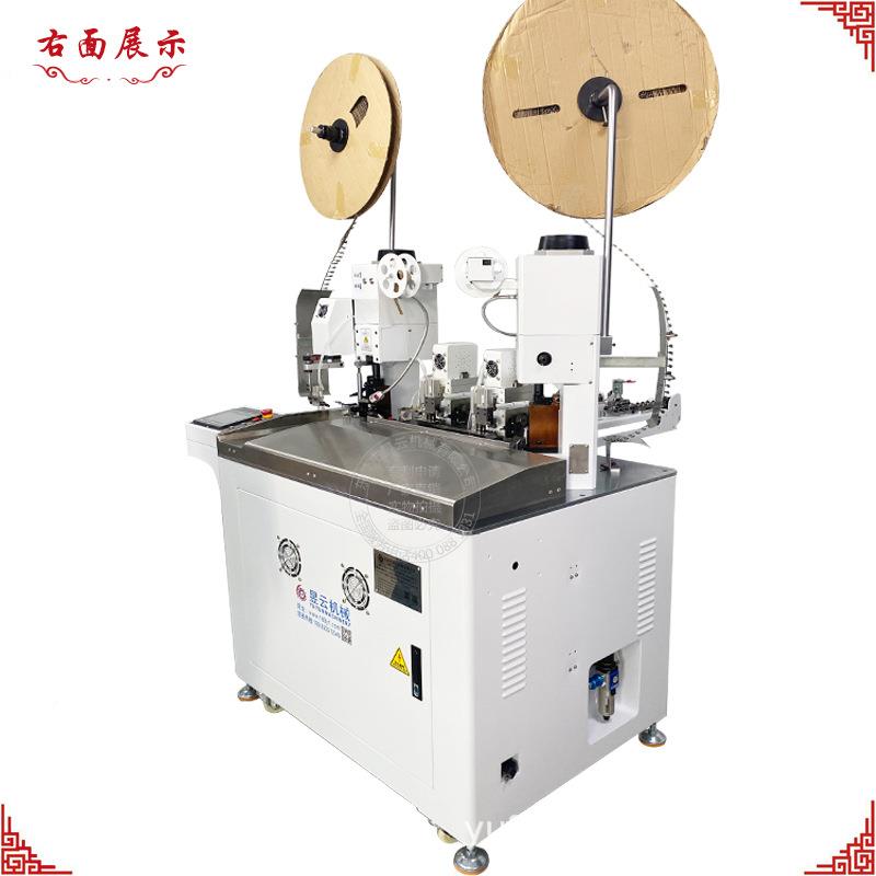 丰直销全自动YF-A0202双三头合端压子机压着头、打端配模具刀昱片
