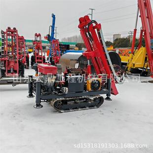 螺旋地桩打孔机 钢管地钉拧桩机家庭庭院光伏打桩机小型履带式