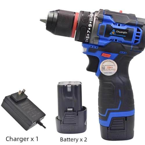 创林电钻锂电池手持式无刷电钻可充电螺丝刀大功率电动螺丝刀家用