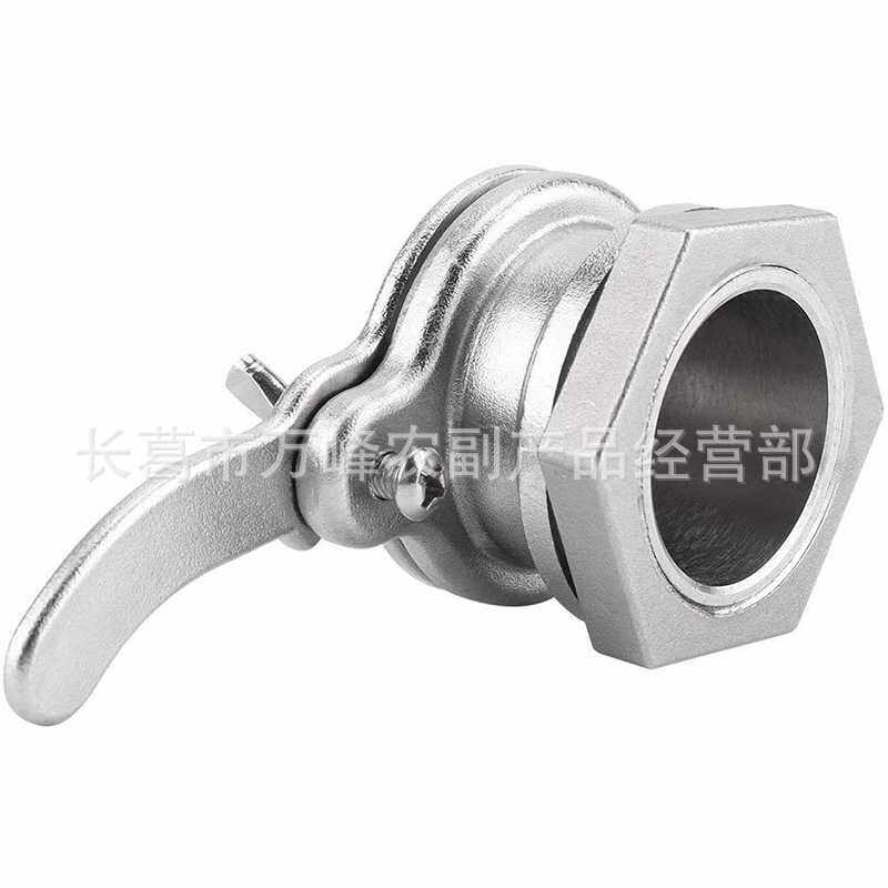 不锈钢哑光流蜜口摇蜜机底部配件带标志阀门304出蜜口养蜂工具