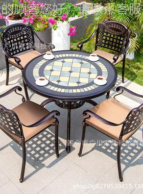 户外铸铝桌椅庭别院室外花园楼顶休闲露天台阳椅GC-009子墅防水铁