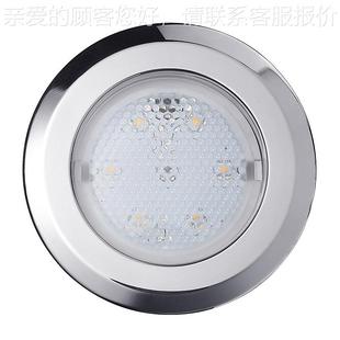 埋地水下 12W不锈钢3LHJRCSS75预埋泳池6灯1四线RGB七彩遥入控嵌式