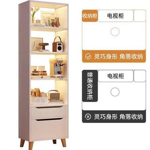 书架墙客置物架落地厅家用QQP收纳展示架子多层储物带门柜简易角