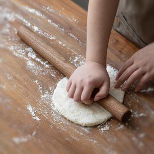 A无品牌/5L黑胡用桃实木擀面杖家不粘面大号尖头杆棒不沾包子面擀