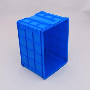 蓝色塑周转箱号755加大仓库厚储存胶料箱全熟料蓝XCJ色大号塑料箱