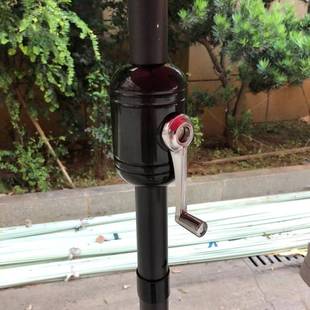 户外遮阳VRD伞别墅庭院阳花园大太阳伞室外露台铁中伞台柱手24K摇