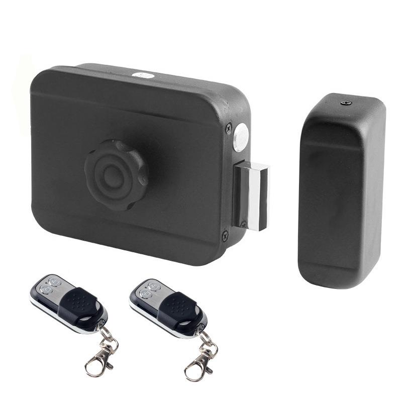 免打孔门锁隐UTT形门无内损门安装智能锁室门电子遥控免开孔房木