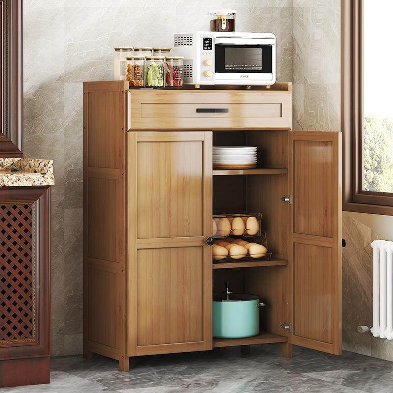 功能置物柜RPC厨木房收纳柜多式中简约餐边柜实楠竹茶水柜碗柜置