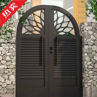 现花园门别铝合金墅953庭院小门户外乡村铝艺代入院子栅户栏小门