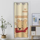 厂家女FOS新款 可爱小棕熊孩门儿童房防间油免打孔帘试衣隔断落地