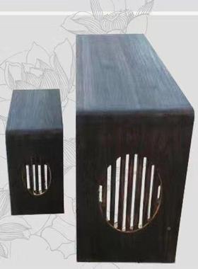 仿古琴包桌燕尾榫古琴桐桌凳木深色整qwe45980体鸣实木茶桌国学书