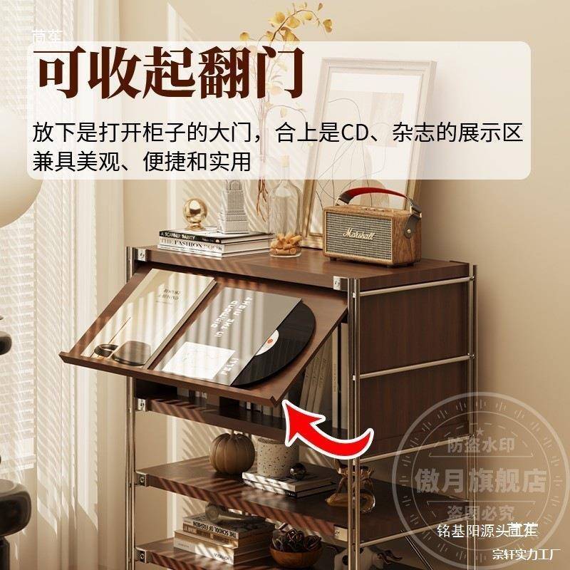 中古家用书风柜FCV落地靠墙物柜客沙发矮置柜收纳柜翻门杂志厅陈