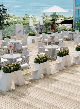 户外不锈钢植坐凳花02454箱商铁场花池室椅外座组合花坛艺种槽隔