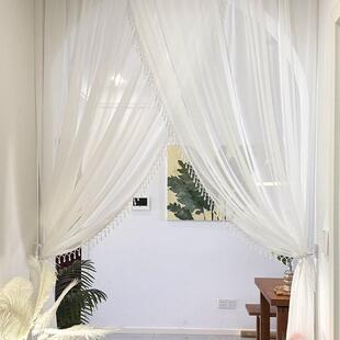 式FKJ9JSJ9珍门帘流光唯美纱帘免打法氛围装饰帘卫生间过孔道隔珠