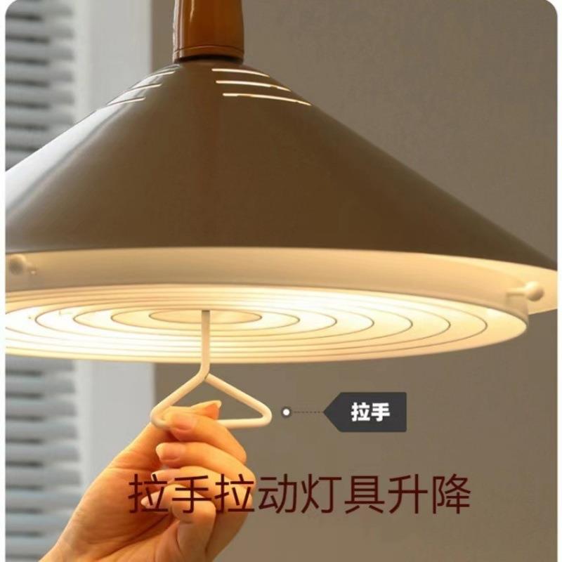 现代简约可升降餐厅吧台吊灯轻奢复古氛围圆桌书房可调节饭厅灯具