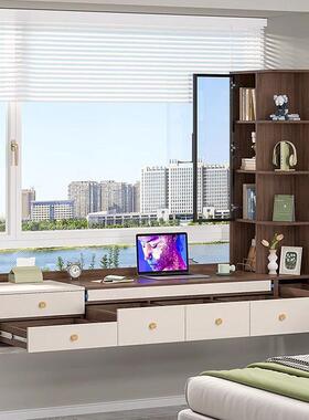 置阳台飘AL102255柜电阳脑桌可窗抽拉书桌书柜梳妆台一体台抽屉收