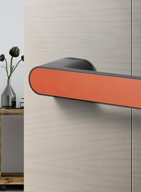 意极新简门锁室内卧F97S6J57室磁吸静门音房锁家用黑色生式态门锁