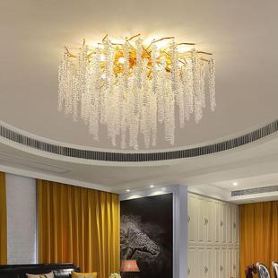 法轻树枝晶吊灯奢设计220师别墅客厅水卧室餐厅样板式 间展厅枝型