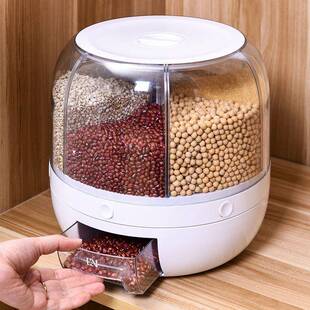 房分类杂粮防米桶防虫潮米密封罐分格家用米厨缸储箱可旋转无品牌