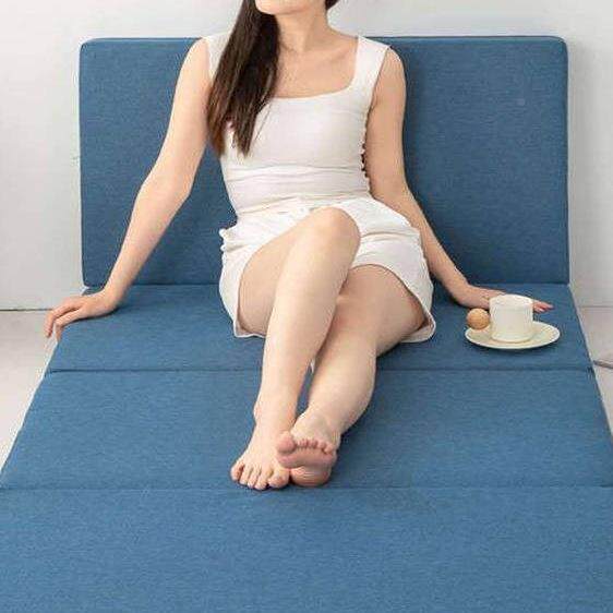 F995TMH5懒床加厚四折叠海绵午休榻午睡垫学生人办公室榻米睡垫打